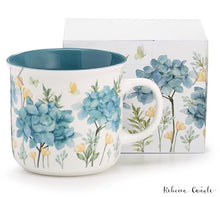 Load image into Gallery viewer, Floral Mug Blue Hydrangea