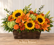 Load image into Gallery viewer, Autumn Grace – Sympathy Floral Basket