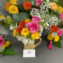 Load image into Gallery viewer, Colorful Bouquet in Pitcher ceramic