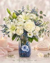 Load image into Gallery viewer, Blue Serenity Mason Jar