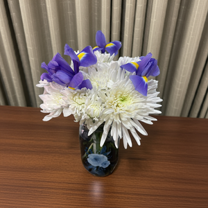Blue dreams bouquet in Blue Floral Vase