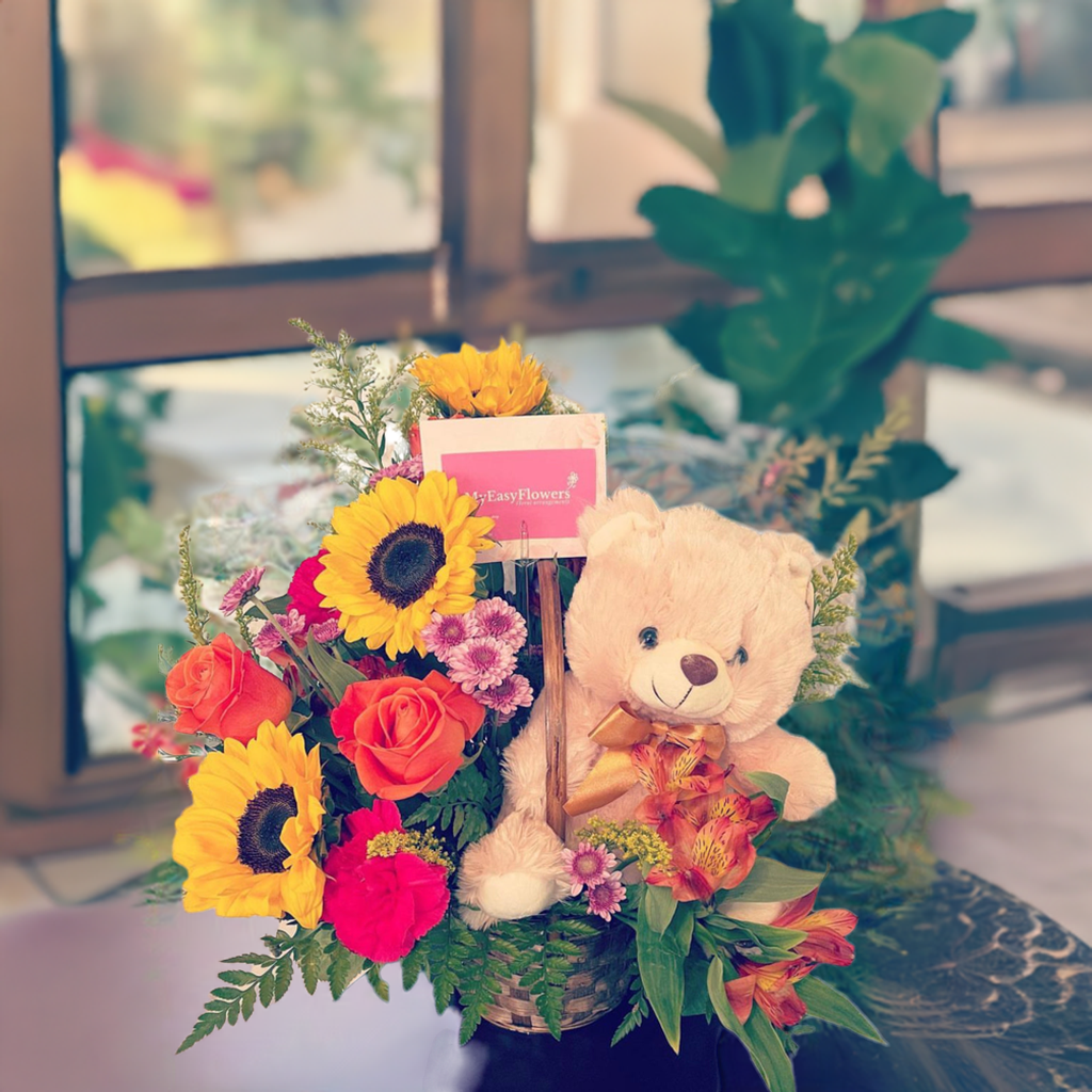 TEDDY BEAR GARDEN BOUQUET