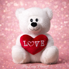 Load image into Gallery viewer, Smiling Valentine Bear
