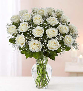 24 WHITE ROSES