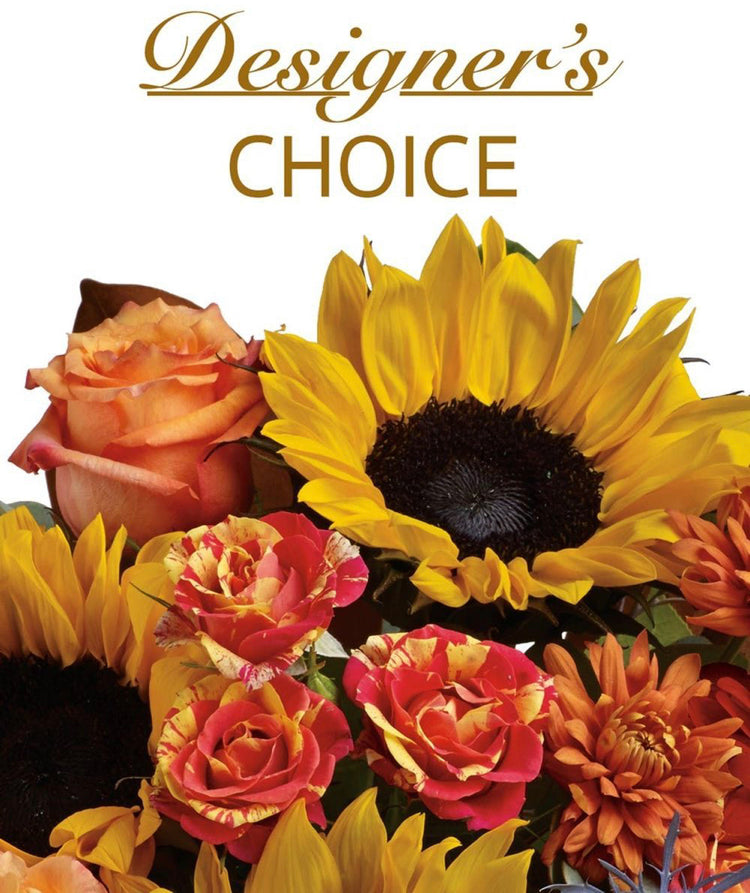 Designer’s choice for Fall in clear vase