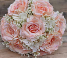 Load image into Gallery viewer, Blush/peach wedding bouquet
