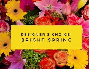 DESIGNER'S CHOICE SPRING BQT in glass small vase