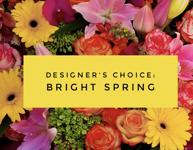 DESIGNER'S CHOICE SPRING BQT in glass small vase